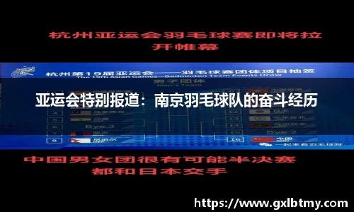 亚运会特别报道：南京羽毛球队的奋斗经历